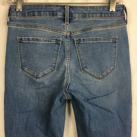 Old Navy Jeans Womens Sz 0 Light Wash Mid Rise Kicker Boot Cut Pocket Stretch - Picture 5 of 11